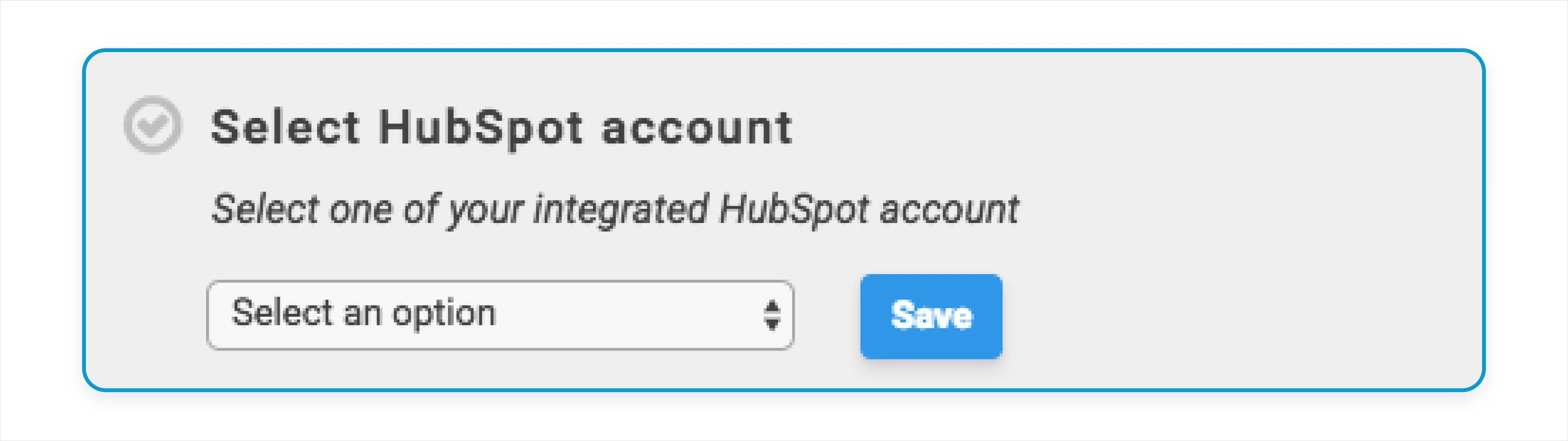 Select a Hubspot account