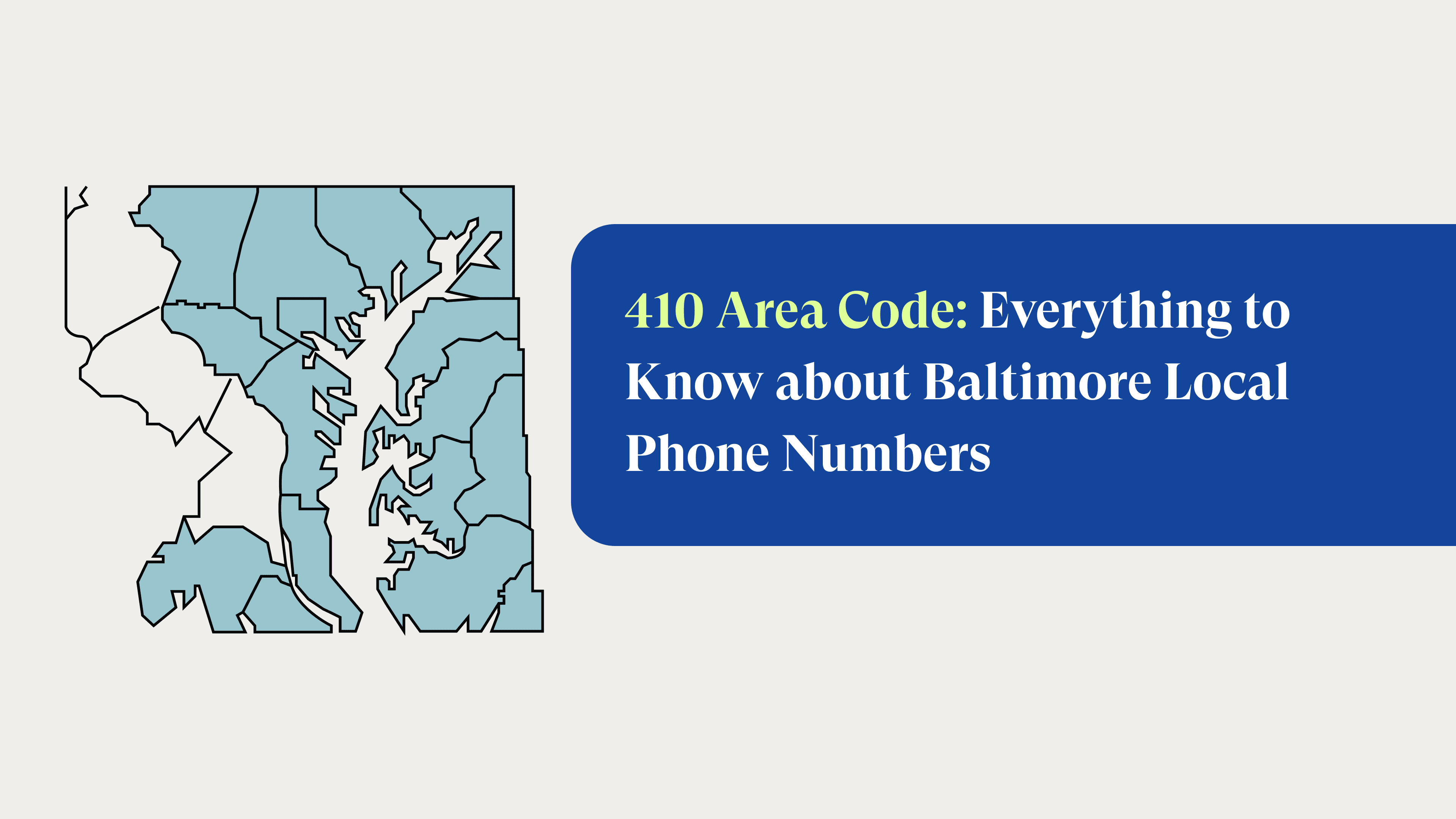 Area Code 410: Baltimore, Maryland Local Phone Numbers