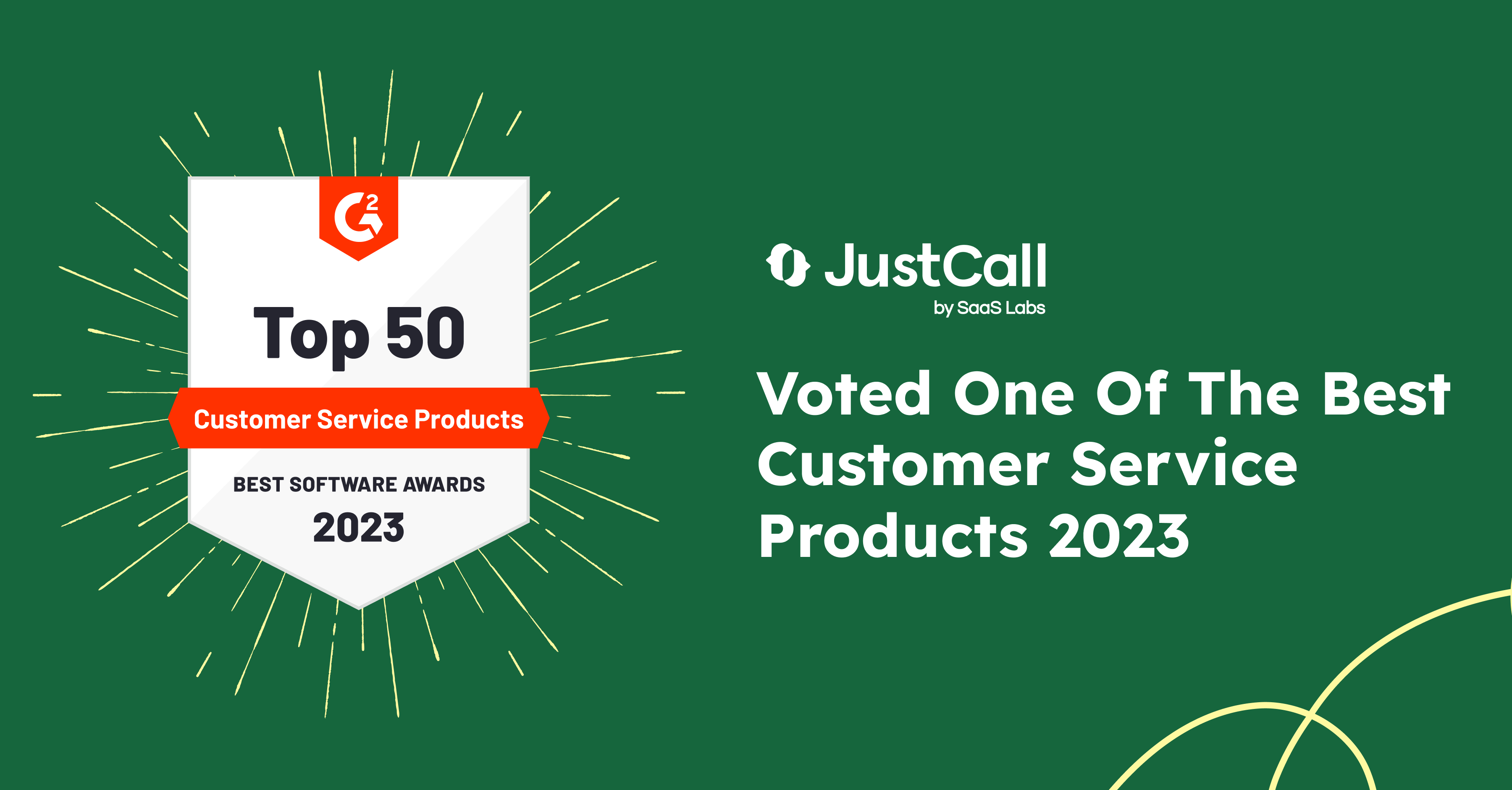 JustCall Named One of the Best Customer Service Products of 2023 by G2