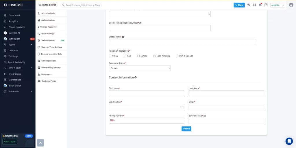 Once you have filled up the form, click on ‘Submit’ to submit your compliance form 
