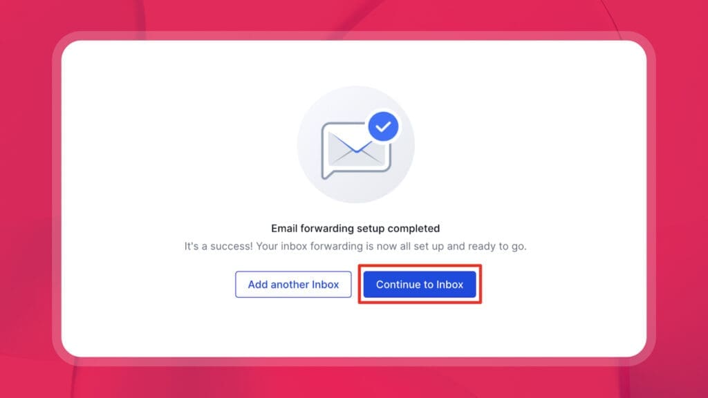 Now you can click verify to complete setting up your Shared Inbox on JustCall Email.