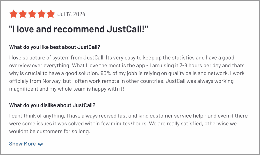 justcall review