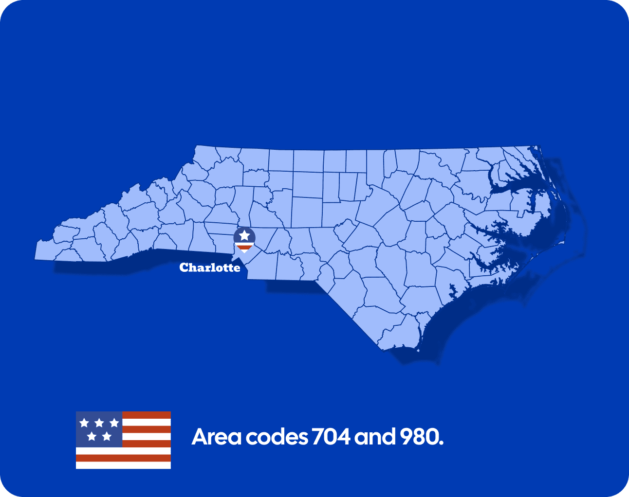 Charlotte, North Carolina: 704 and 980 Area Code Local Phone Numbers